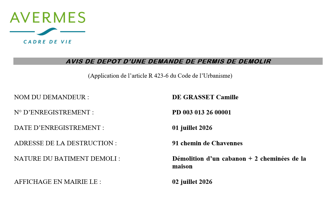 DEMOLIR DE GRASSET